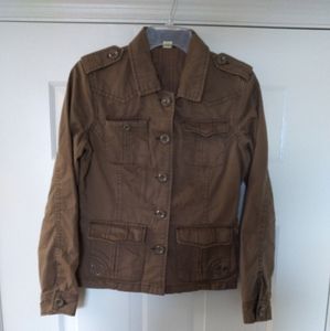 AEROPOSTALE never worn tan cotton button jacket